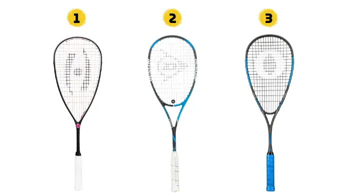 Raquette de Squash - Formes