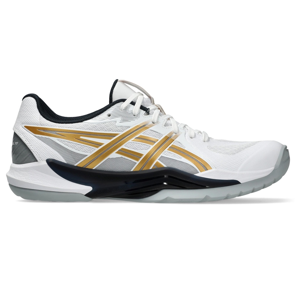 Asics Powerbreak FF - White / Rich Gold - Chaussure de Squash / Racquetball (44)