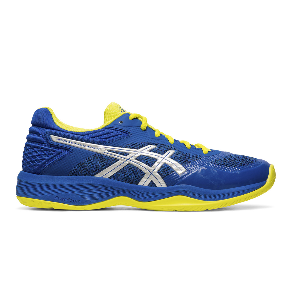 Asics Netburner Ballistic FF - Blue / Silver - Chaussure de Squash / Racquetball (42.5)