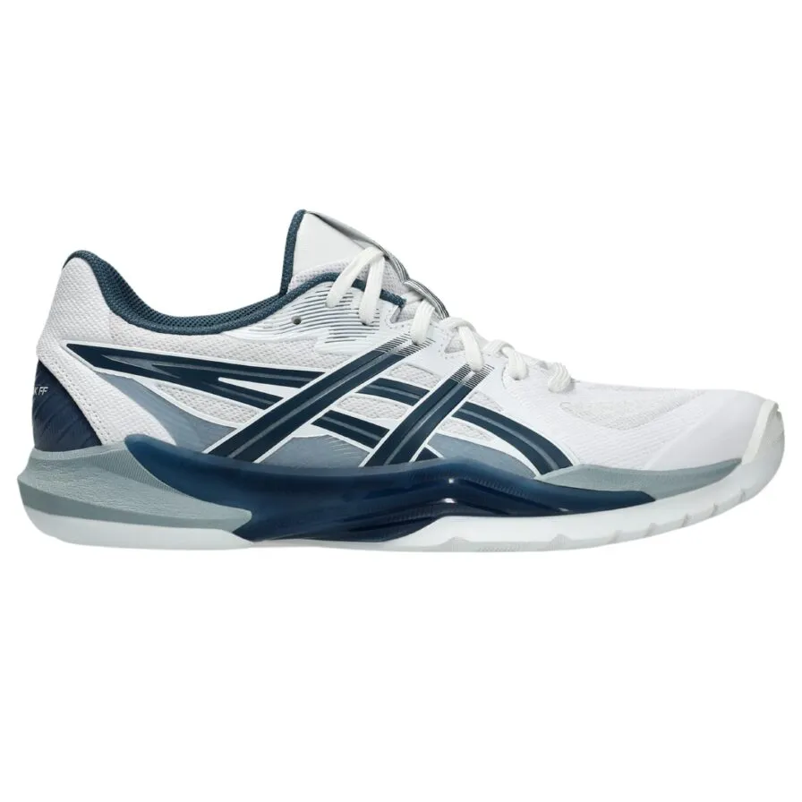 Asics Powerbreak FF - White / Vintage Indigo - Chaussure de Squash / Racquetball