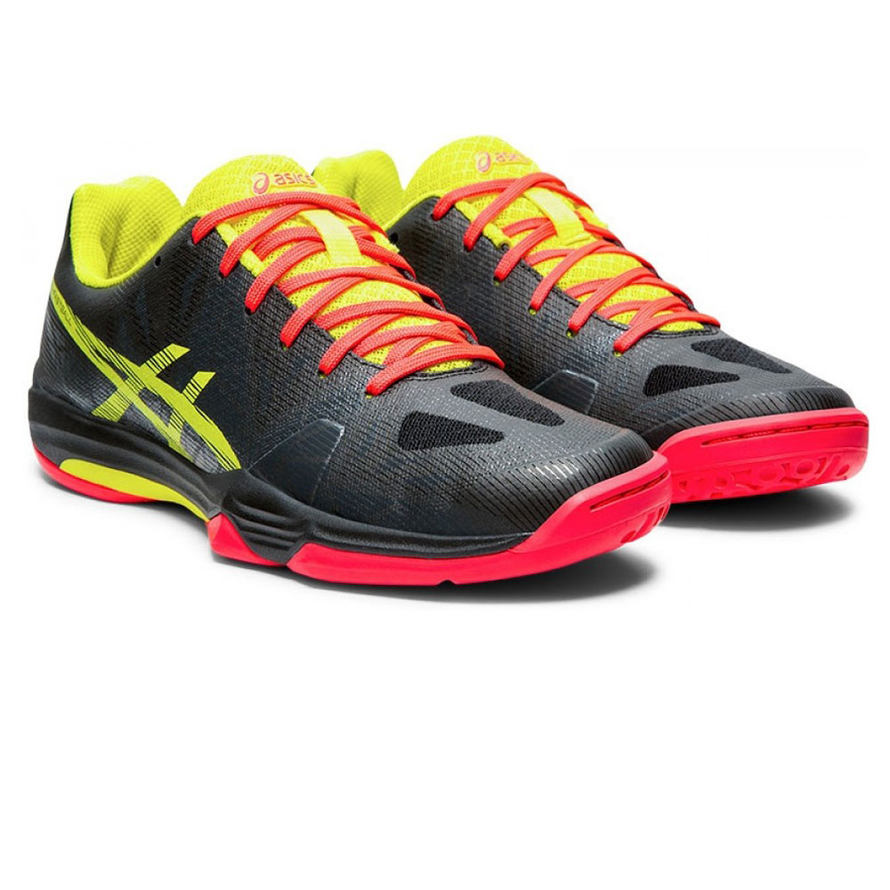 Asics Gel Fastball 3 - Black / Sour Yuzu - Chaussure de Squash / Racquetball