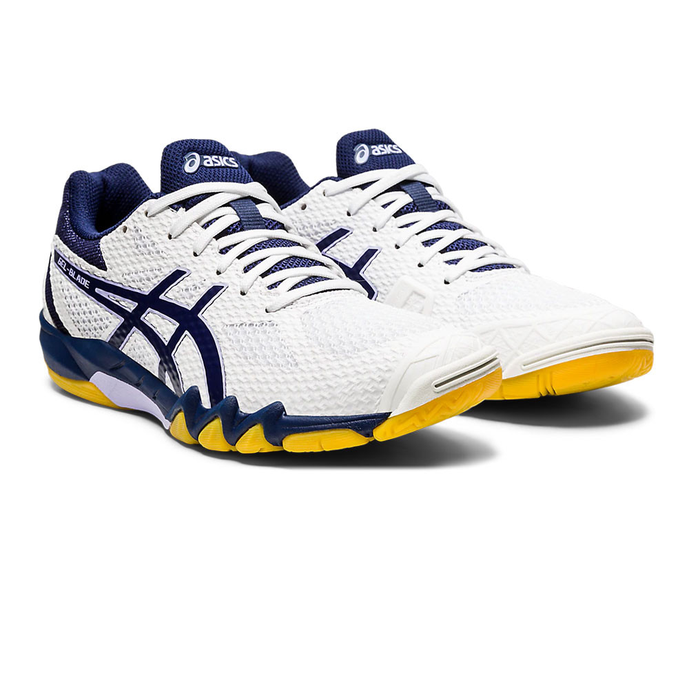 Asics Gel Blade 7 - White / Peacoat - Chaussure de Squash / Racquetball