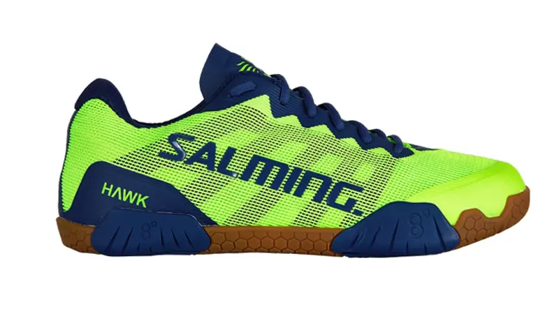 Salming Hawk - Fluo Green / Blue - Squash / Racquetball Shoe (42)