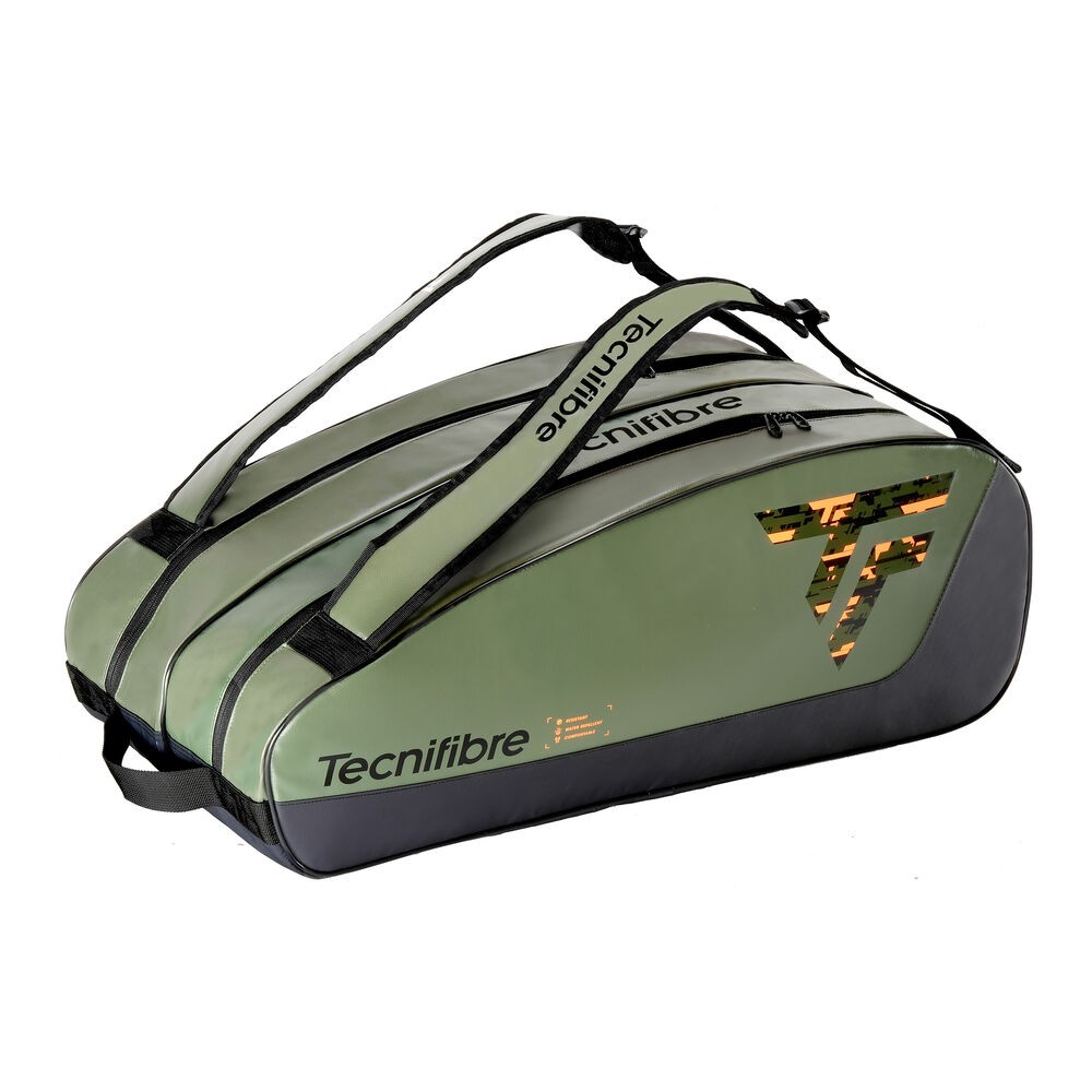 Tecnifibre Tour Endurance 12 Rackets - Khaki - Squash Bag