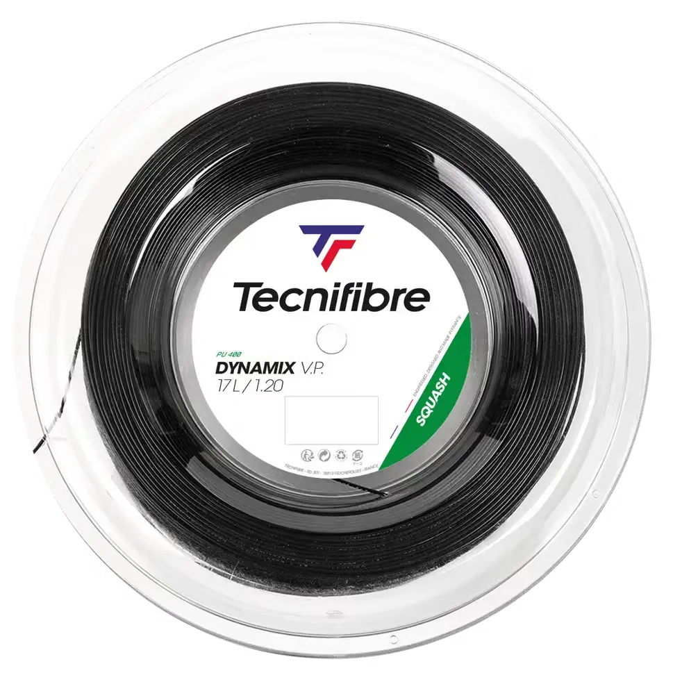 Tecnifibre Dynamix VP 18/1.15mm - Noir - Bobine Cordage de Squash 200m