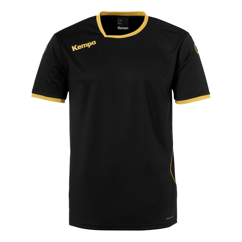 T-Shirt Kempa Curve - Noir / Or