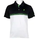 Prince Stripe Polo - White / Black / Green