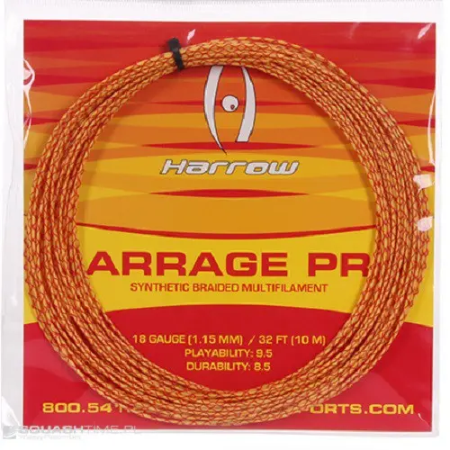 Harrow Barrage Pro - Orange - Bobine Cordage de Squash 10m en vrac