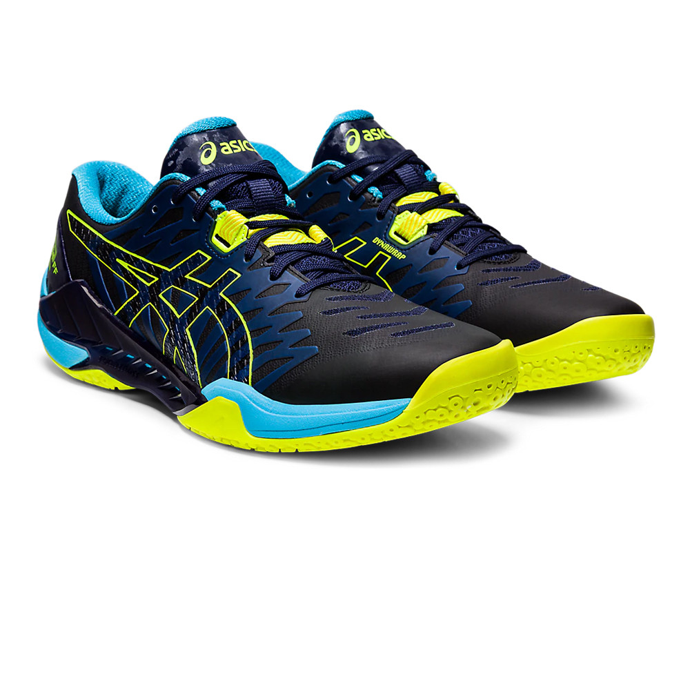 Asics Blast FF 2 - Peacoat / Safety Yellow - Squash / Racquetball Shoe (42)