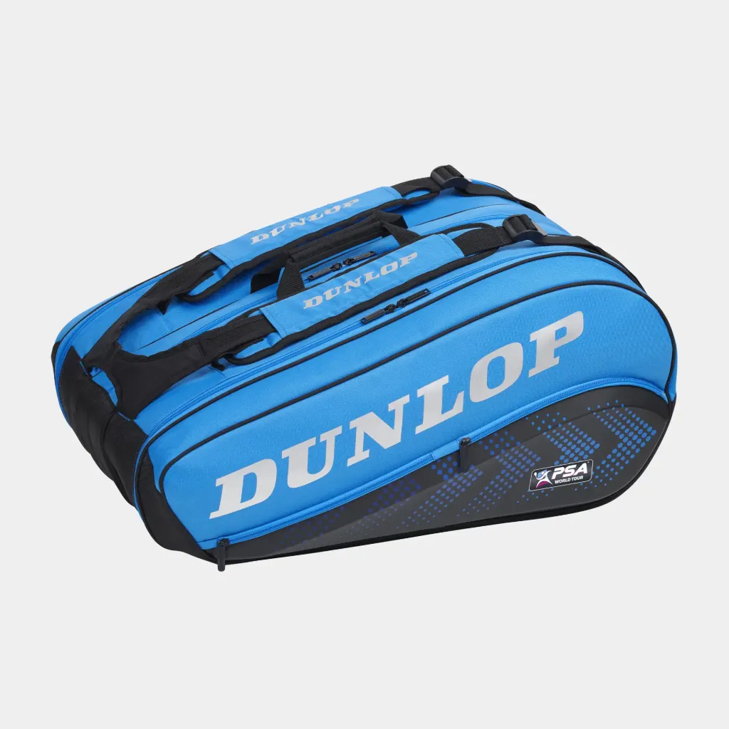 Dunlop FX PSA 12 Rackets - Noir / Bleu - Sac de Squash