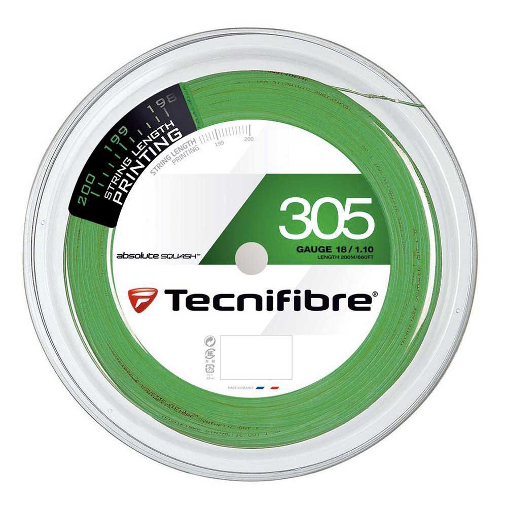 Tecnifibre 305 18L/1.10mm - Vert - Bobine Cordage de Squash 200m