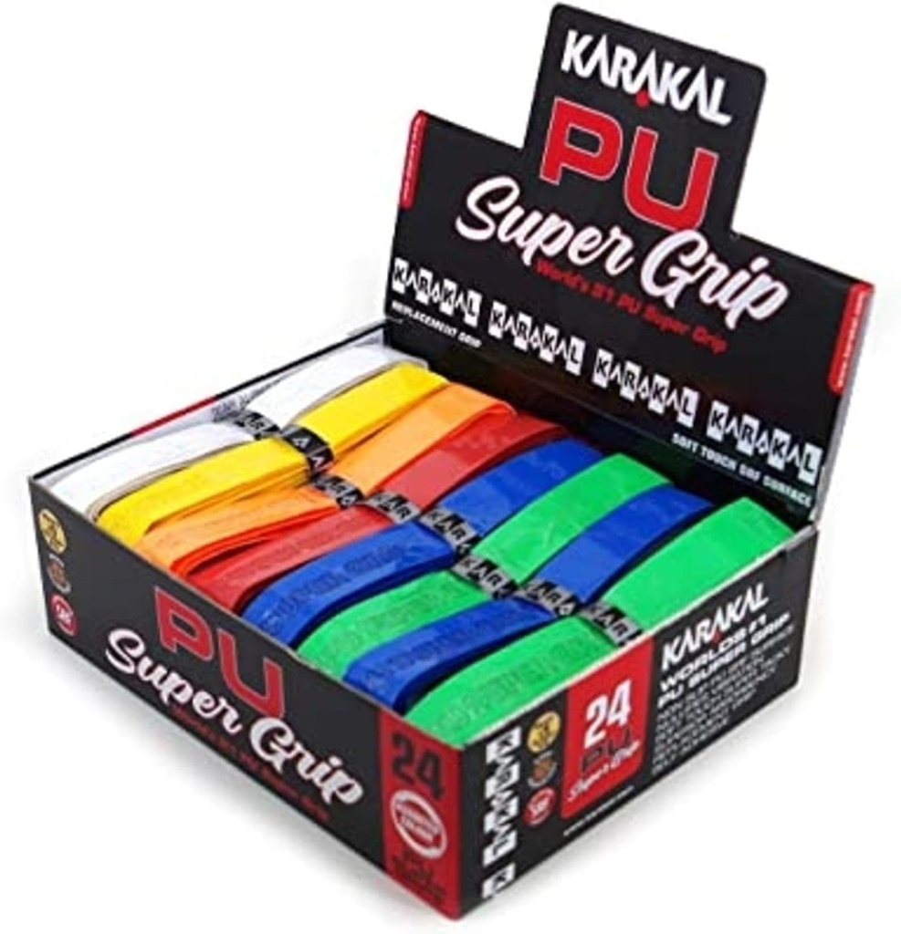 Karakal PU Super Assorted Box - Pack de 24 Grips